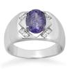 Image 1 : CERTIFIED 2.80ctw DIAMOND & TANZANITE MEN'S RING GOLD