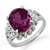 Image 1 : CERTIFIED 3.21ctw AMETHYST & DIAMOND RING WHITE GOLD