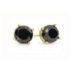 Image 1 : OVERSTOCK 1.0 ctw BLACK DIAMOND STUD EARRINGS 14KT GOLD