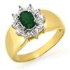 Image 1 : ACA CERTIFIED 0.50 ctw EMERALD LADIES RING YELLOW GOLD