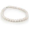 Image 1 : CERTIFIED 11-12mm WHITE PEARL NECKLACE W/ GOLD CLASP