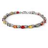 Image 1 : ACA CERTIFIED 6.72ctw MULTI-SAPPHIRE & DIAMOND BRACELET