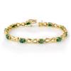 Image 1 : CERTIFIED 5.85ct EMERALD & DIAMOND LADIES BRACELET GOLD