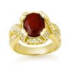 Image 1 : CERTIFIED 7.00ctw RUBY & DIAMOND RING 14KT YELLOW GOLD