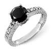 Image 1 : ACA CERTIFIED 2.05CT WHITE/BLACK DIAMOND RING 14KT GOLD