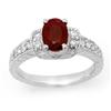 Image 1 : CERTIFIED 2.13ctw RUBY & DIAMOND RING 14KT WHITE GOLD