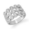 Image 1 : CERTIFIED 1.0ctw 3-ROW DIAMOND WEDDING BAND WHITE GOLD