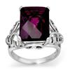 Image 1 : ACA CERTIFIED 8.0 ctw AMETHYST LADIES RING WHITE GOLD