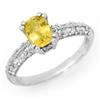 Image 1 : CERTIFIED 2.0ctw YELLOW SAPPHIRE & DIAMOND RING GOLD