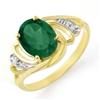 Image 1 : CERTIFIED 2.14 ctw EMERALD & DIAMOND RING YELLOW GOLD