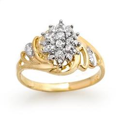 ACA CERTIFIED 0.25 ctw DIAMOND LADIES RING YELLOW GOLD