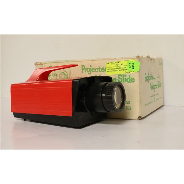 1961 WALT DISNEY SLIDE PROJECTOR WITH CARTOON