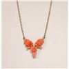 Image 1 : CORAL FLORAL NECKLACE MADAME RAC