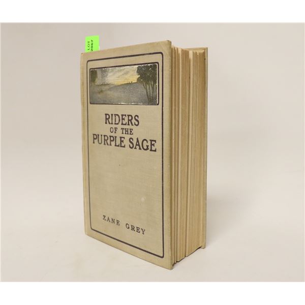 1918 ZANE GREY RIDERS OF THE PURPLE SAGE BOOK