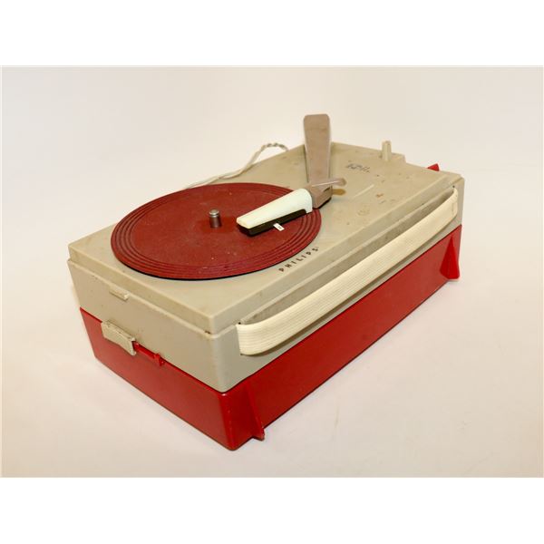 1960S PHILLIPS TRANSISTOR PORTABLE RECORD PLAYER
