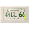 Image 1 : 1978 YUKON LICENSE PLATE KLONDIKE GOLD