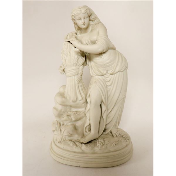ANTIQUE CAST FEMALE STATUE
