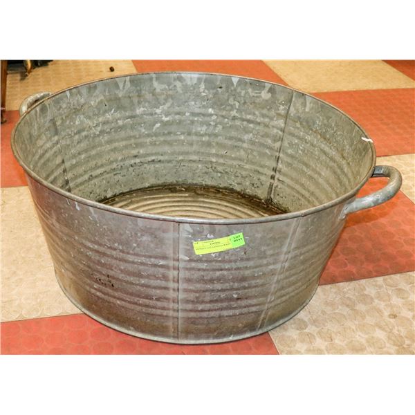 ANTIQUE GALVANIZED WASH BASIN