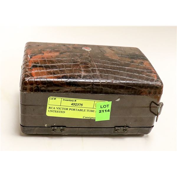 RCA VICTOR PORTABLE TUBE RADIO UNTESTED