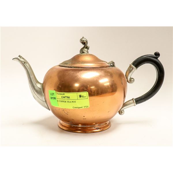 ANTIQUE COPPER TEA POT