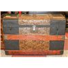 Image 1 : 1800S ORNATE BARREL TOP STEAMER TRUNK EXC SHAPE