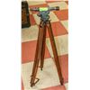 Image 1 : ANTIQUE SURVEYORS LEVEL WITH WOODEN TRIPOD