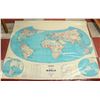 Image 1 : ANTIQUE SCHOOL MAP OF THE WORLD LARGE
