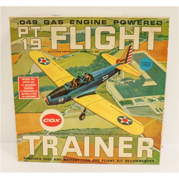 A1969S COX TETHER AIRPLANE IN BOX AS IS