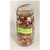 Image 1 : LARGE ANTIQUE JAR OF PENNIES