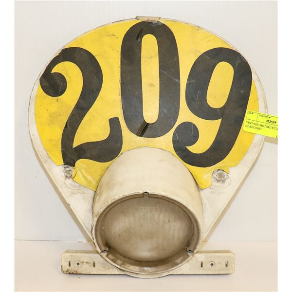 VINTAGE MOTORCYCLE RACING HEADLIGHT