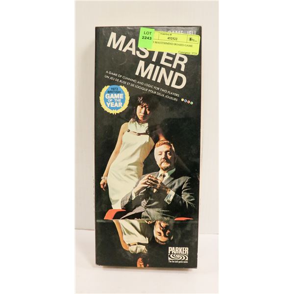 1973 MASTERMIND BOARD GAME