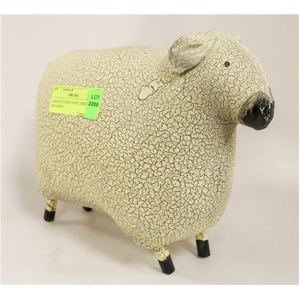 LARGE STUFFED VINYL SHEEP ORNAMENT