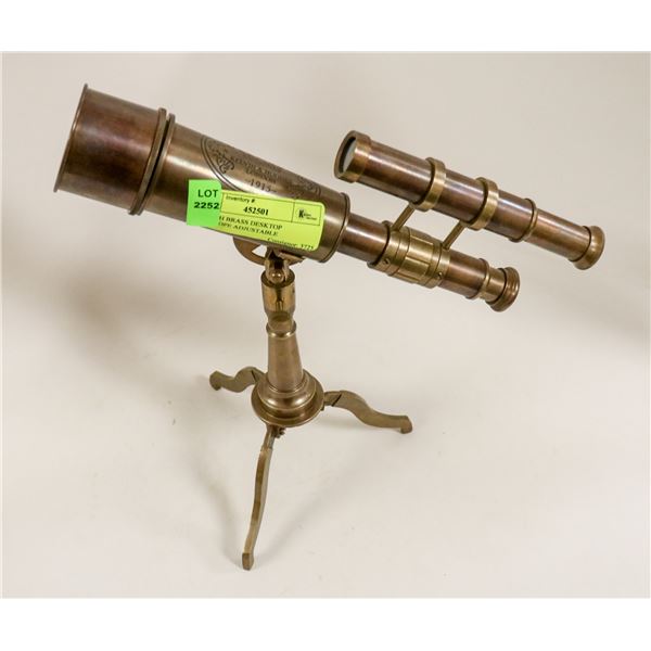 ENGLISH BRASS DESKTOP TELESCOPE ADJUSTABLE