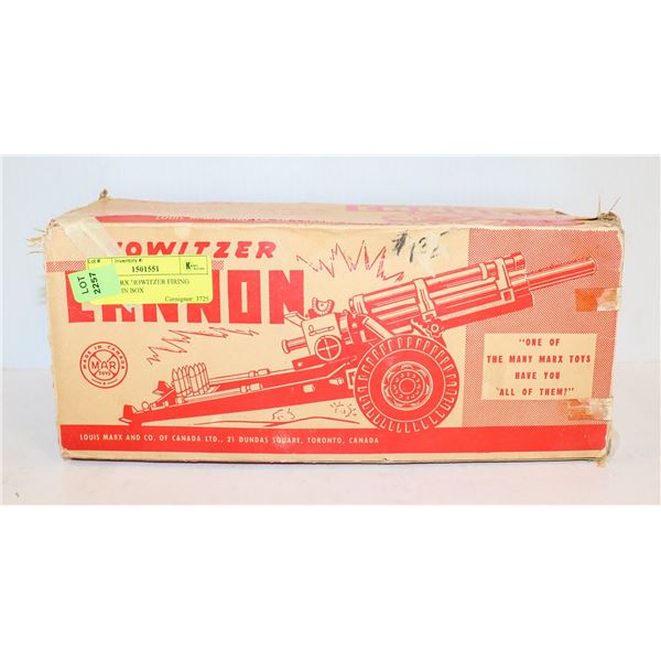 1950S MARX HOWITZER FIRING CANNON IN BOX