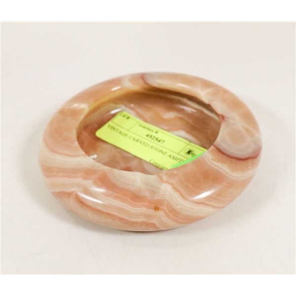 VINTAGE CARVED STONE ASHTRAY