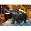 Image 1 : ANTIQUE EBONY CARVED ELEPHANT STATUE