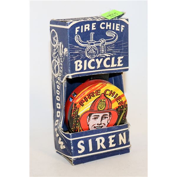 1940S TIN FORE CHIEF BIKE BELL IN BOX