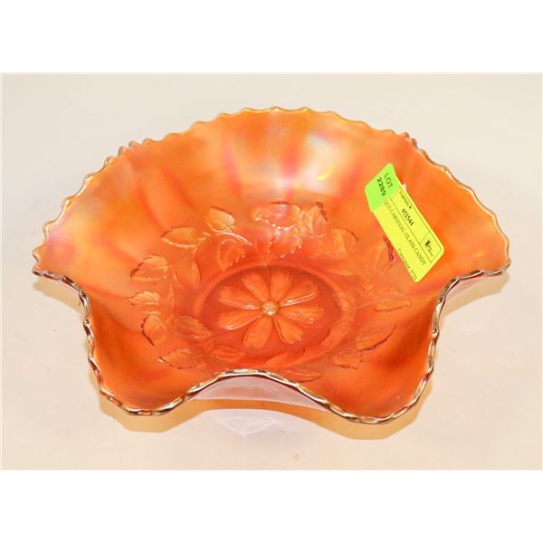 ANTIQUE CARNIVAL GLASS CANDY DISH