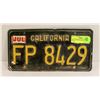 Image 1 : 1963 CALIFORNIA BLACK LICENSE PLATE