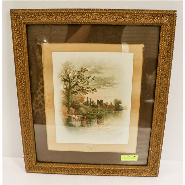 1900S ALBI BOWERS FRAMED ART OF BISHAM ABBEY