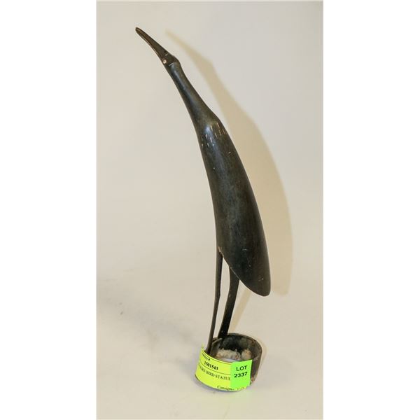 CARVED HORN BIRD STATUE