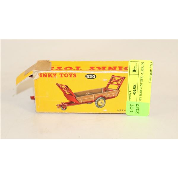 DINKY TOYS HARVEST SPREADER IN BOX