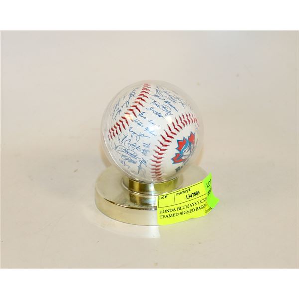 HONDA BLUEJAYS FACSIMILE TEAMED SIGNED BASEBALL