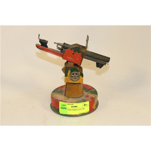 WW2 ENGLISH FIRING GUN TIN