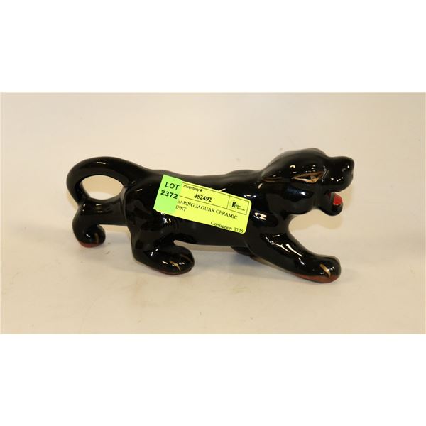 1950S LEAPING JAGUAR CERAMIC ORNAMENT