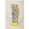 Image 1 : VINTAGE CARVED STONE ASIAN STATUE 11 IN TALL