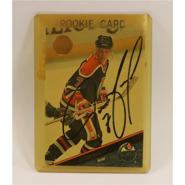 AUTOGRAPHED 1993 JASON ARNOTT ROOKIE CARD