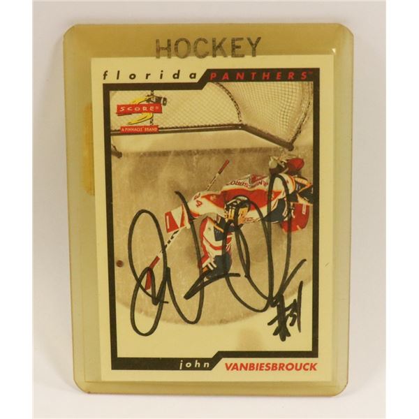 AUTOGRAPHED 1996 JOHN VANBIESBROUCK CARD