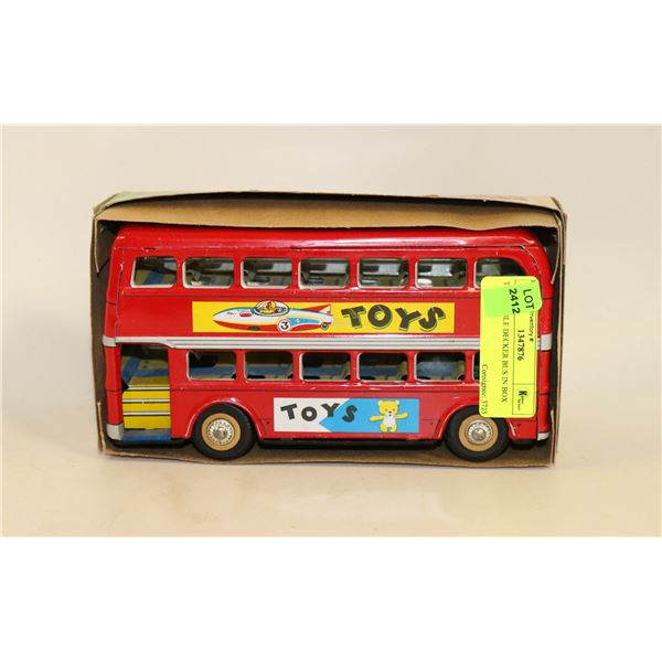 TIN DOUBLE DECKER BUS IN BOX