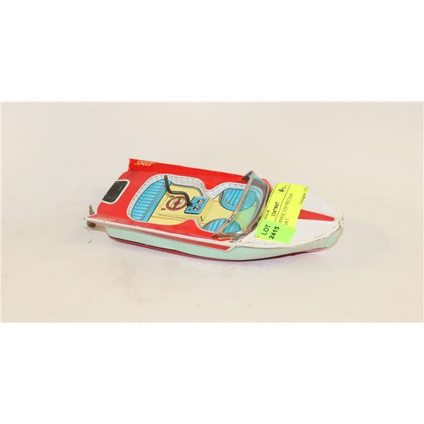 1950S JAPANESE TIN FRICTION SPEED BOAT